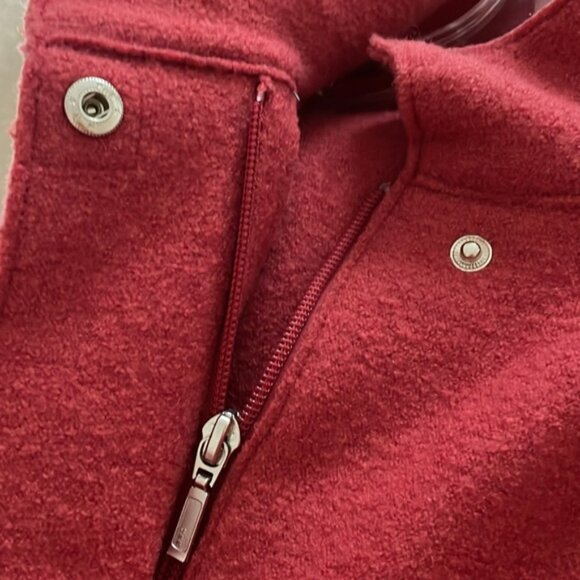 Talbots Red Italian Wool Pea Coat, Size S - Picture 8 of 11